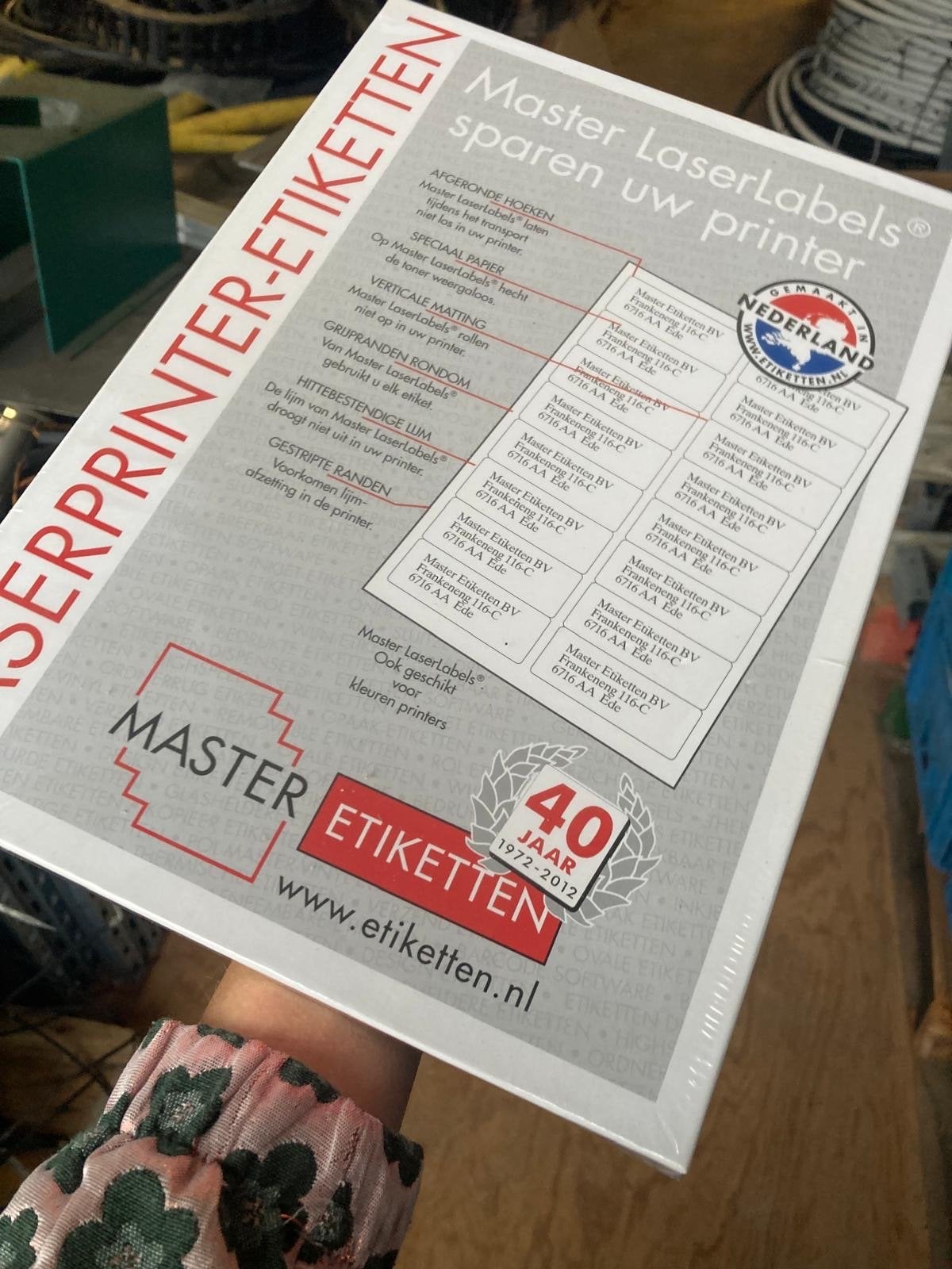 A4 LaserPrinter Etiketten - 2 per vel (30 dozen), Ophalen, Overige typen