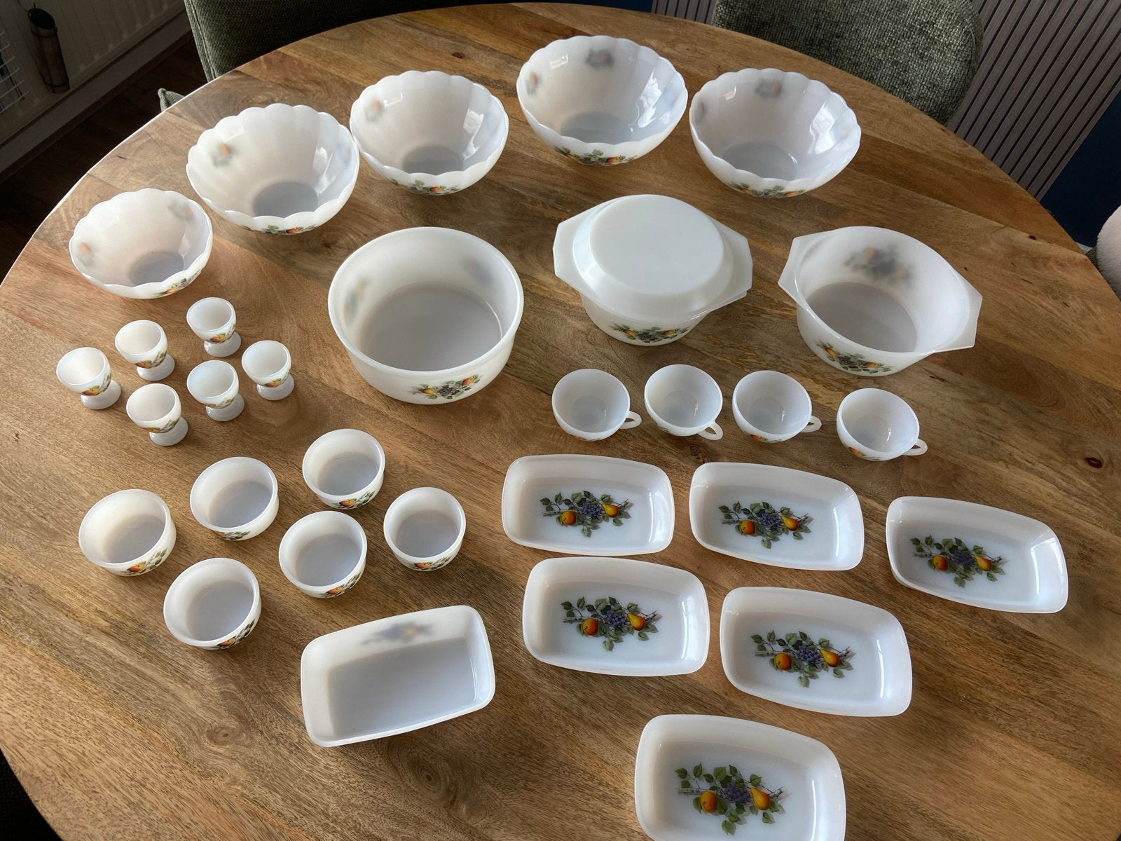Vintage Arcopal France Fruits servies - 30-delig, Ophalen, Gebruikt, Overige merken, Vintage