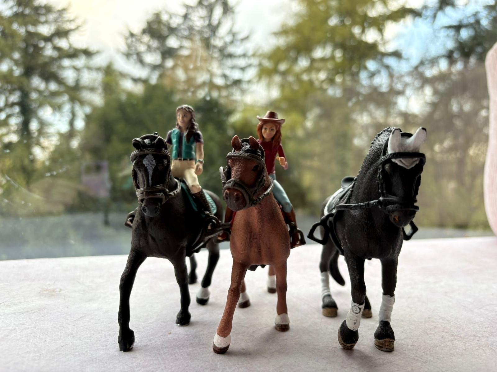 Schleich paarden met ruiters - set van 3, Ophalen of Verzenden, Zo goed als nieuw