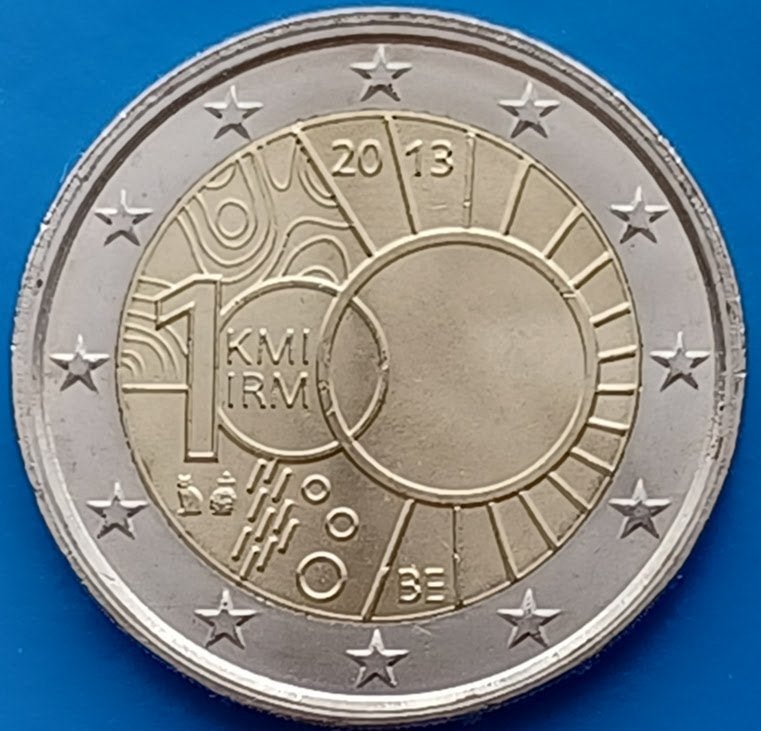 België 2 Euro "100 Jaar KMI" 2013, Verzenden, België, 2 euro, Losse munt