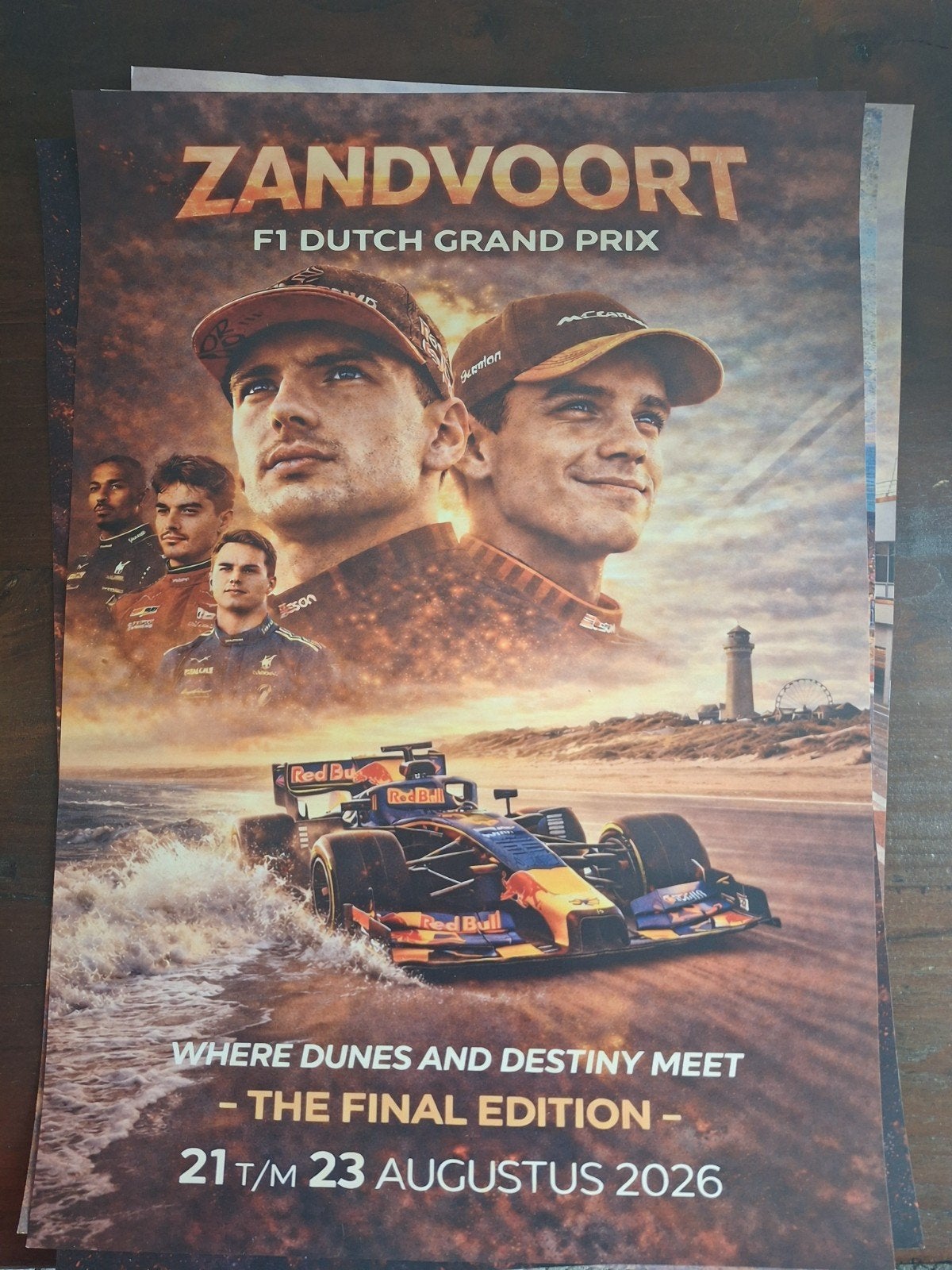 Poster laatste F1 grand prix van Zandvoort. 2026, Rechthoekig Staand, Nieuw, Ophalen of Verzenden, Sport