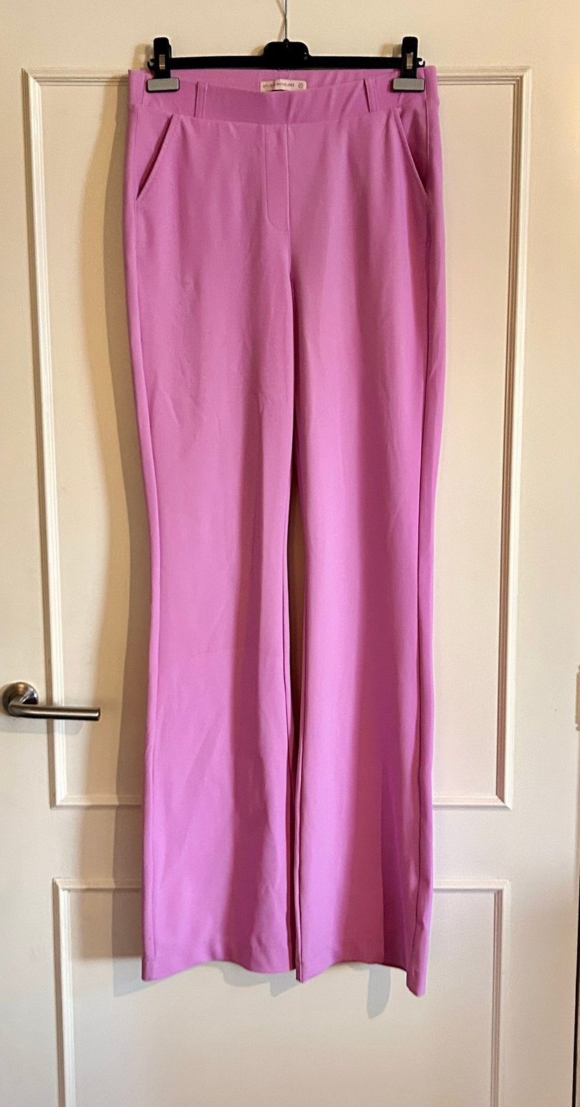 Roze Studio Anneloes Flair, Flaired Bonded broek M, Zo goed als nieuw, Roze, Lang, Ophalen