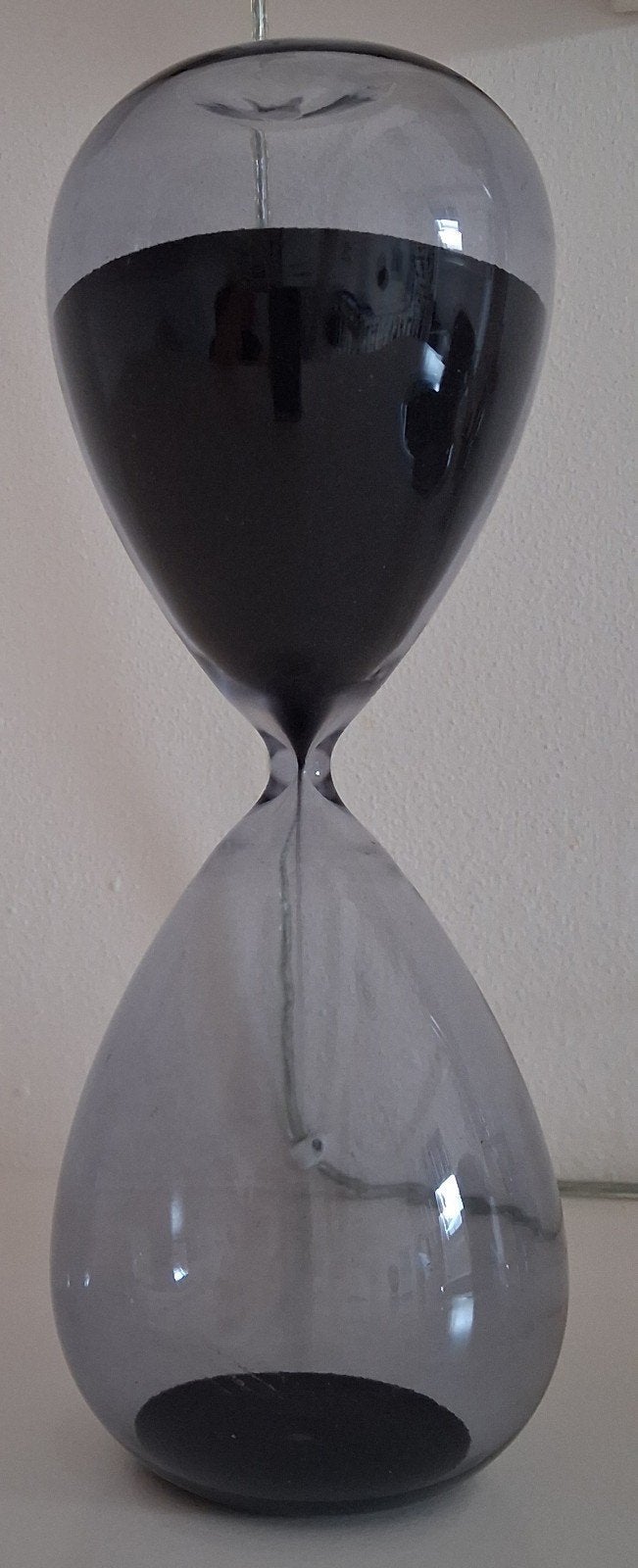 Zandloper groot zwart, Ophalen, Nieuw, Zwart, Glas