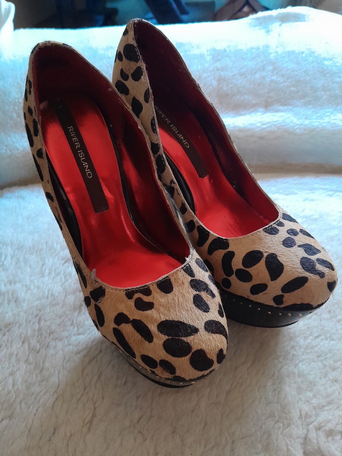 River Island Leopard Print Pumps Maat 36, Pumps, Bruin, River Island, Ophalen of Verzenden