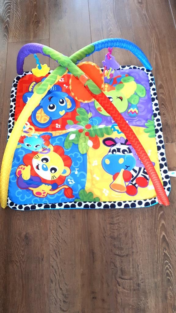 Playgro speelkleed 75x75 cm. met speelbogen en speeltjes, Ophalen of Verzenden, Zo goed als nieuw