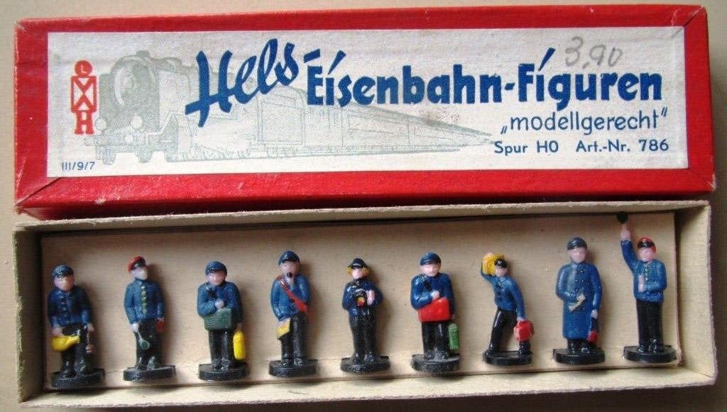 Hels H0 spoorwegmensen 9x in OVP Märklin Piko Roco Preiser, Hobby en Vrije tijd, Modeltreinen | H0, Overige merken, Gelijkstroom of Wisselstroom
