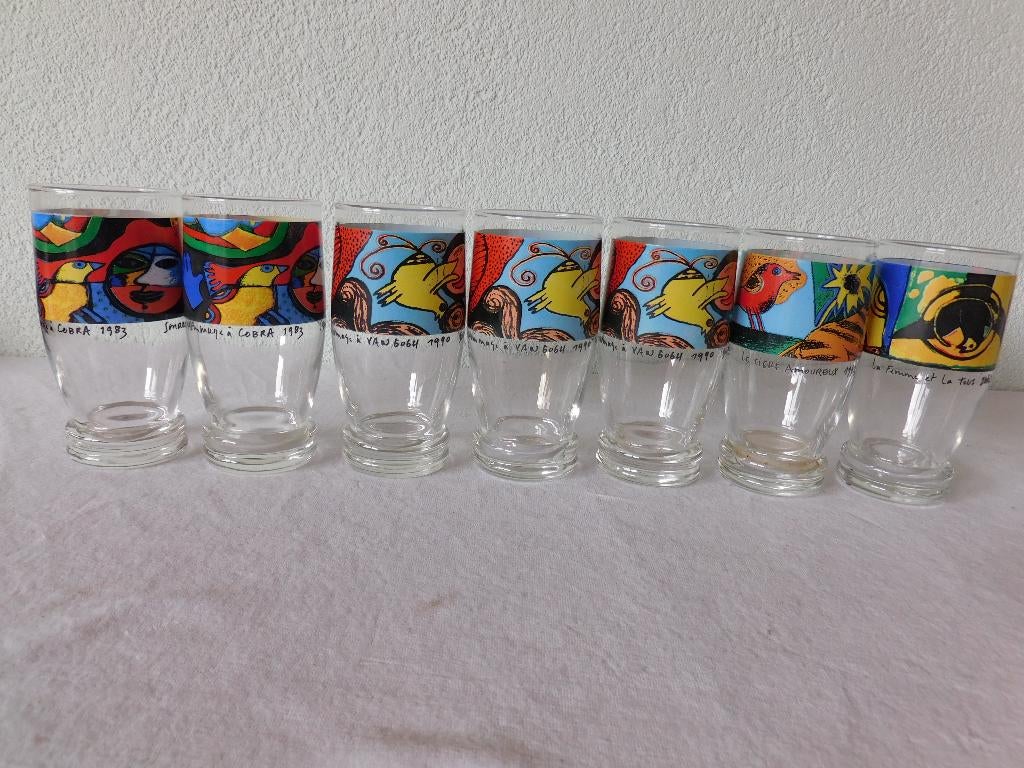 7 Corneille longdrink glazen, Smaak in Kunst I, II, III enIV, Glas of Glazen, Gebruikt, Ophalen of Verzenden, Glas