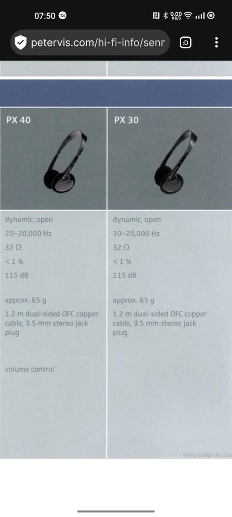 GEZOCHT: Sennheiser PX 20, PX 30, PX 40 hoofdtelefoons, Ophalen of Verzenden, Gebruikt, Sennheiser