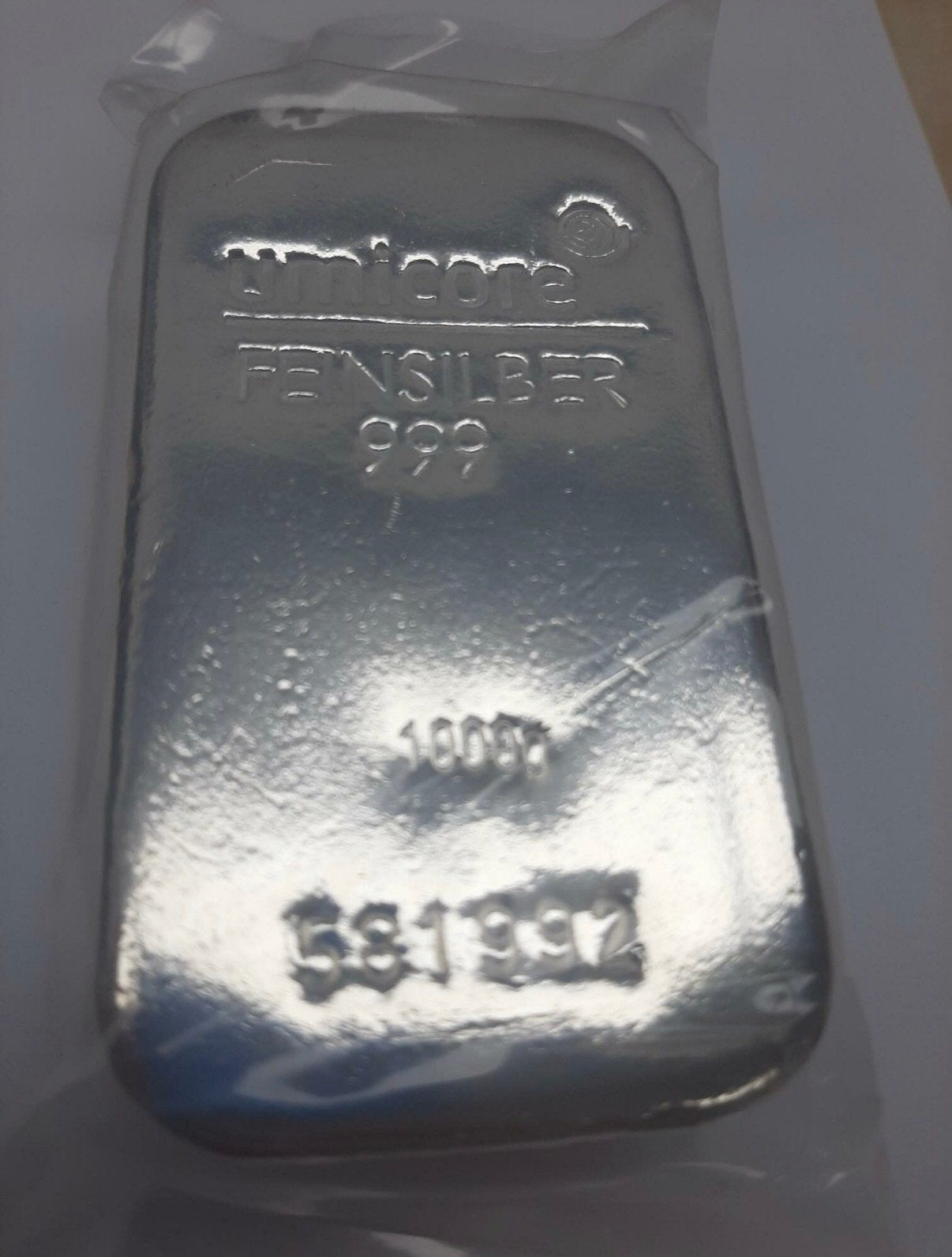 Unicore Feinsilber 999 - 1000g Zilverbaar, Postzegels en Munten, Ophalen of Verzenden, Zilver