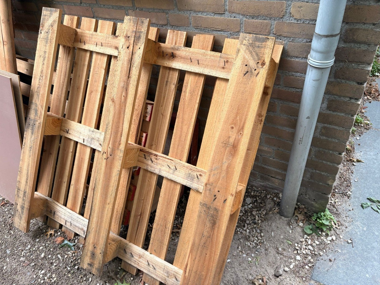Diverse houten pallets en ander hout, Ophalen, Overige houtsoorten, Minder dan 200 cm, Pallet