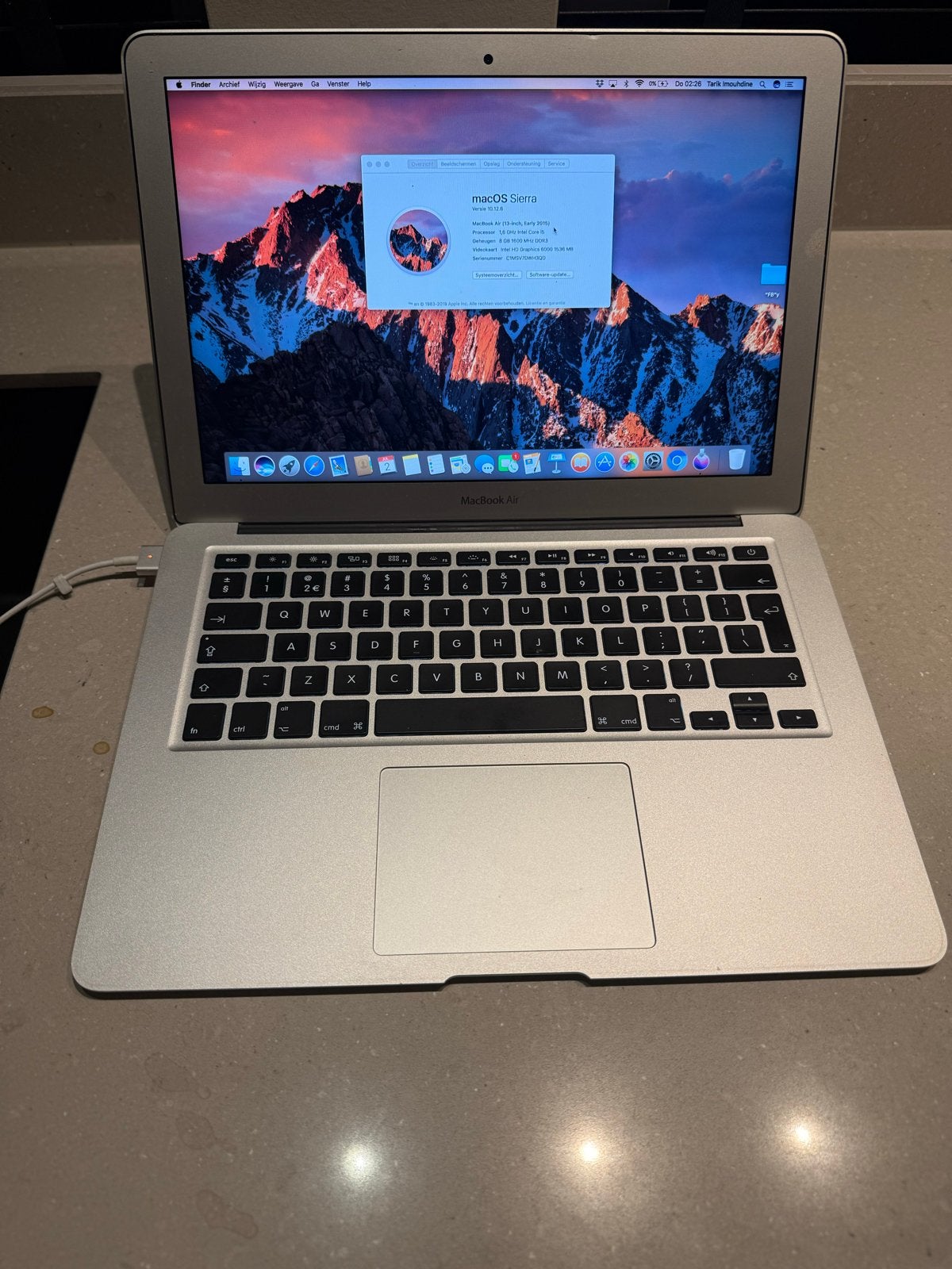 MacBook Air 13 inch (2015) - Goede staat, Computers en Software, Apple Macbooks, Gebruikt, Qwerty, 8 GB, 13 inch