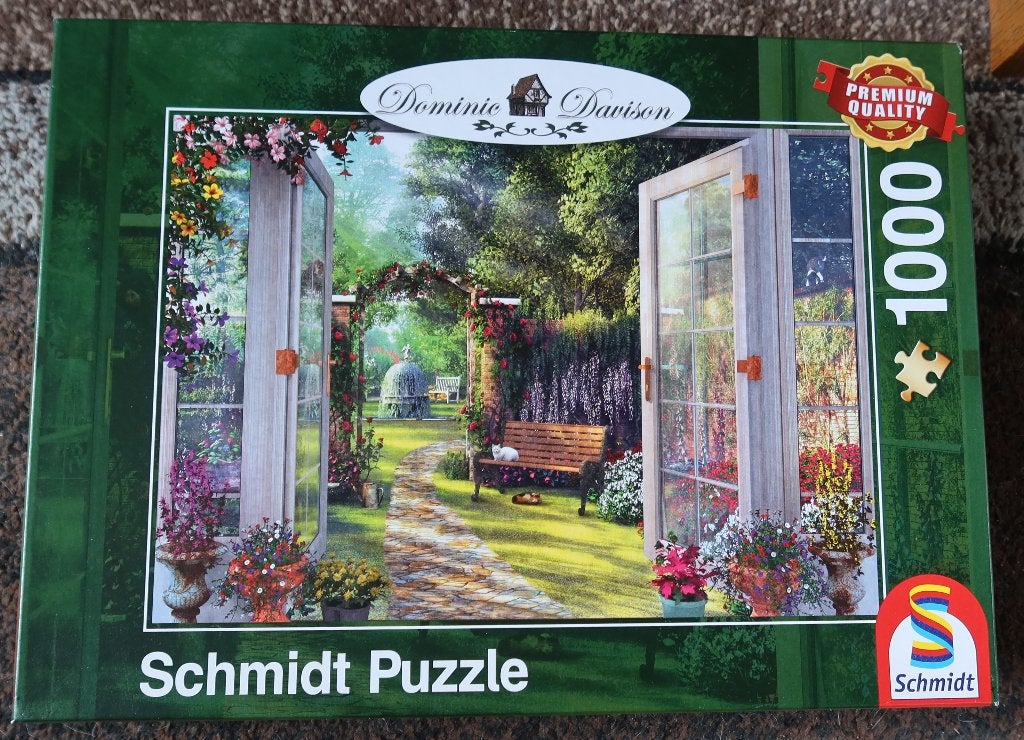 Legpuzzel Schmidt – 1000 stukjes – Uitzicht op de droomtuin, Hobby en Vrije tijd, Denksport en Puzzels, Ophalen of Verzenden, 500 t/m 1500 stukjes