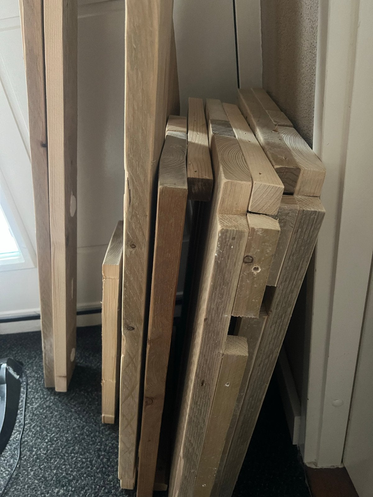 Steigerhout planken en balken €30,00, Ophalen, Gebruikt, 25 tot 50 mm, Plank