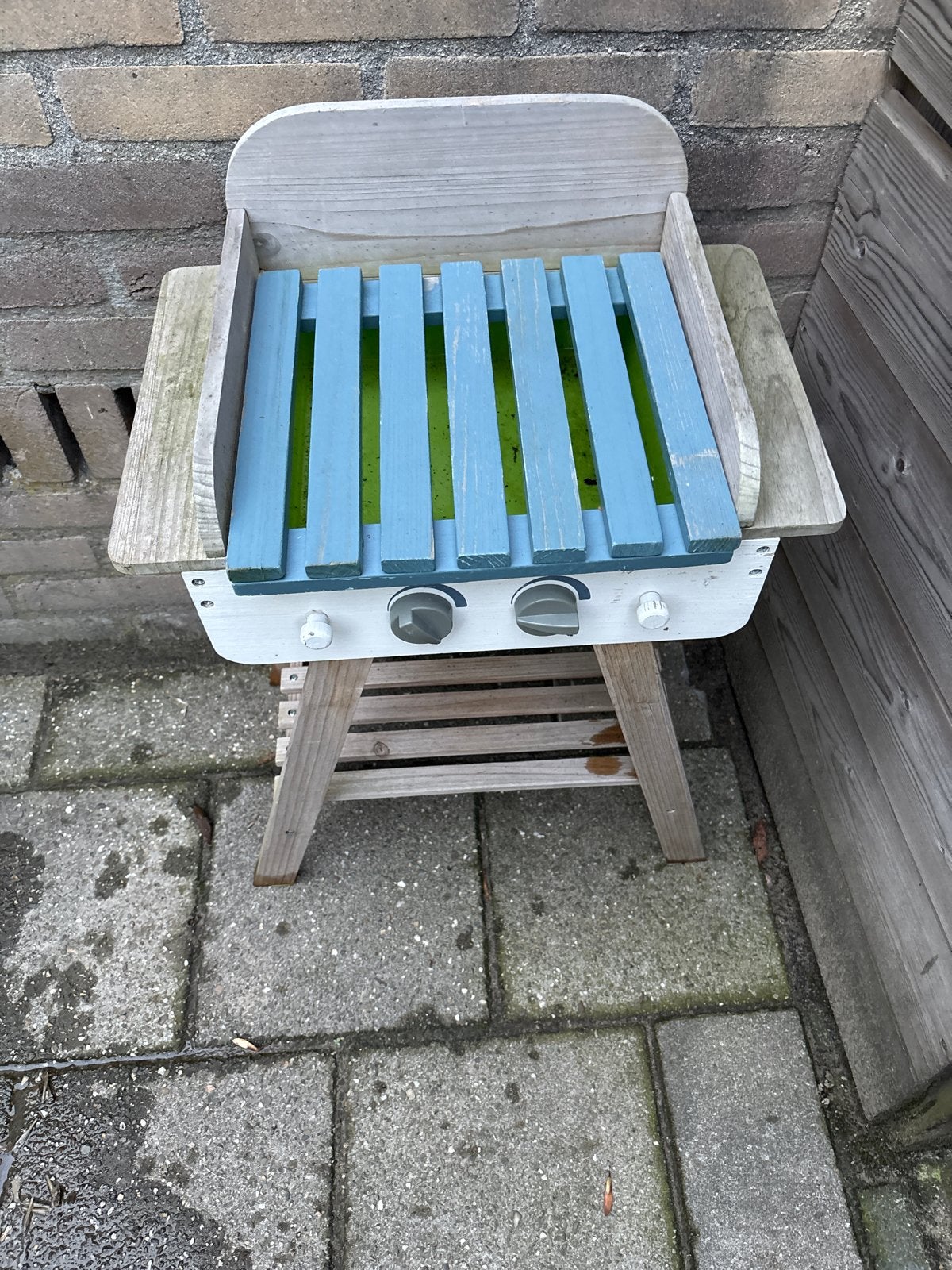 Houten kinder BBQ speelgoed, Ophalen of Verzenden, Gebruikt, Jongen of Meisje