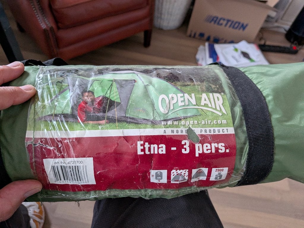 Open Air Etna 3-persoons koepeltent, Caravans en Kamperen, Ophalen, Gebruikt, Tot en met 3