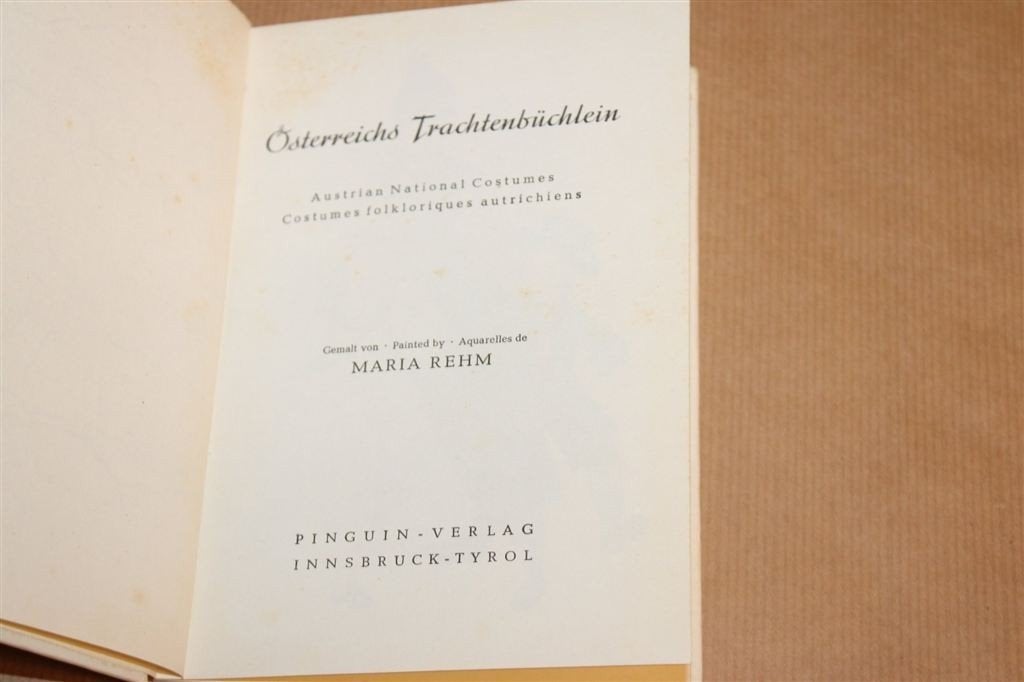 Trachtenbüchlein — Oostenrijkse Klederdracht, Prenten 1963, Ophalen of Verzenden, Gelezen, Europa