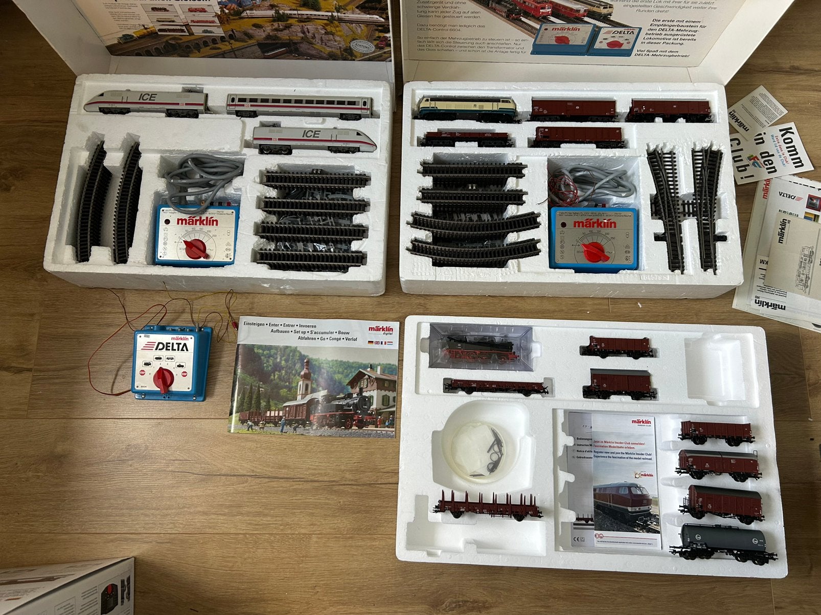 Marklin Delta startset 2986 2983 29074 met extra K rails, Ophalen, Wisselstroom, Märklin, Gebruikt
