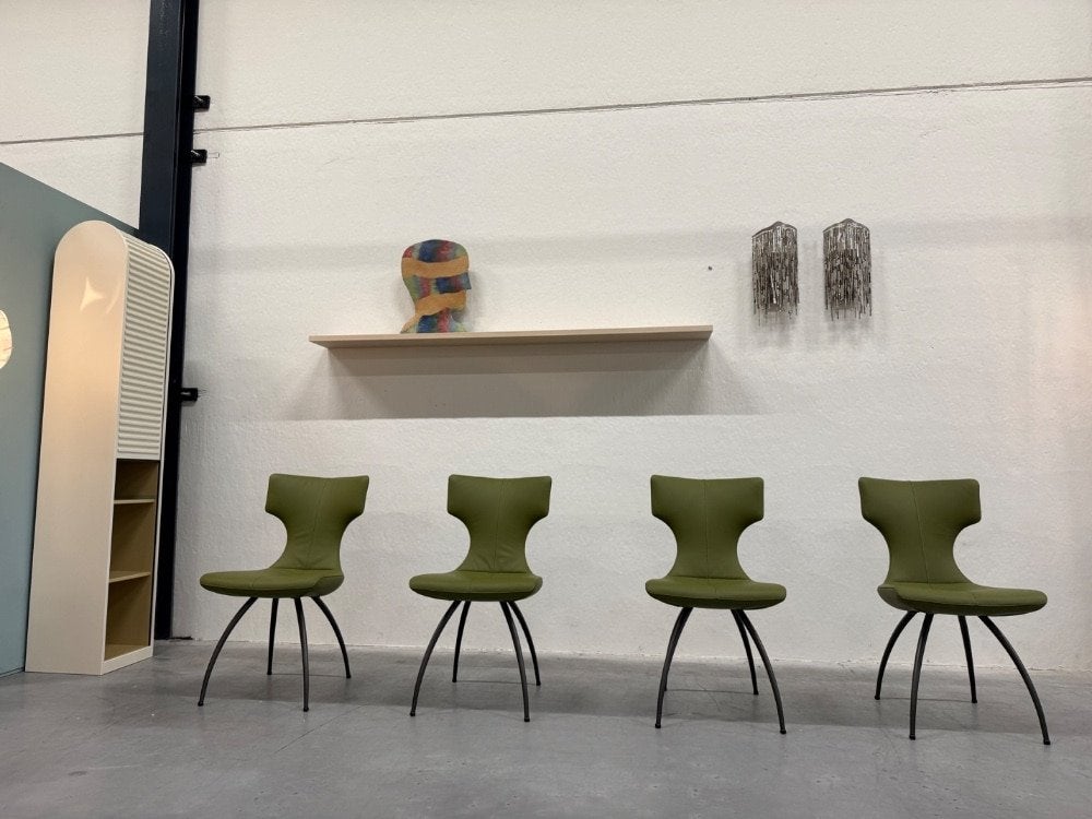 4 Nieuw Leolux Callas Eetkamerstoel groen stoel, Leolux, Overige kleuren, Info@leolux.nl, Nieuw