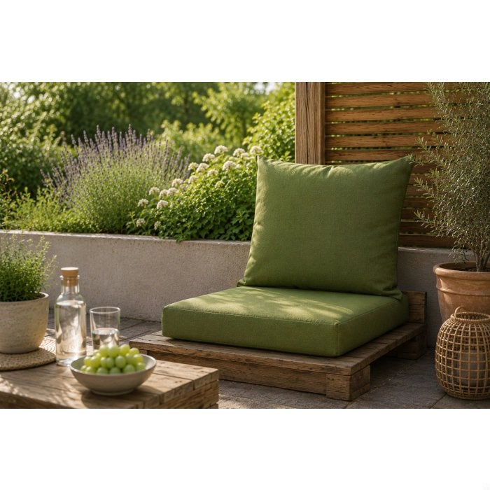 10 zitkussens en 10 rugkussens voor loungeset 60 x60cm, Ophalen, Zo goed als nieuw