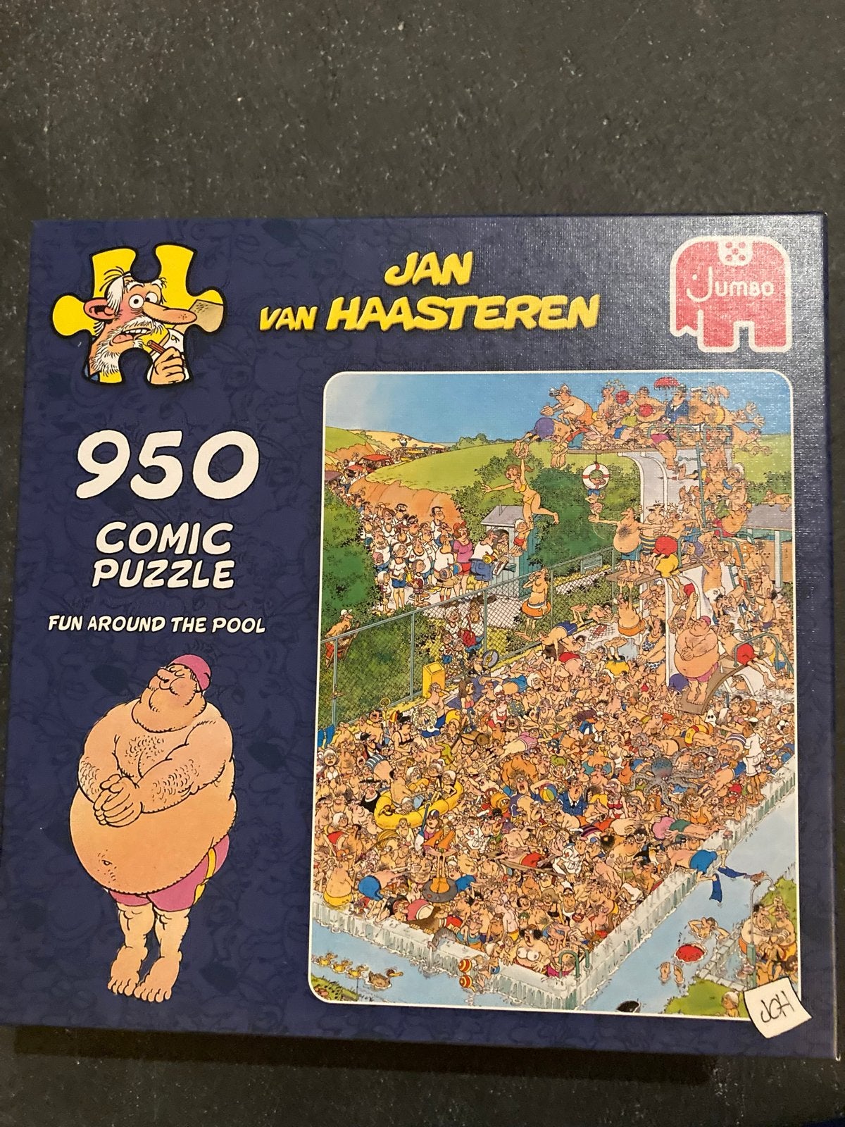 Jan van Haasteren 950 stukjes - Fun Around the Pool, Ophalen, 500 t/m 1500 stukjes, Zo goed als nieuw, Legpuzzel