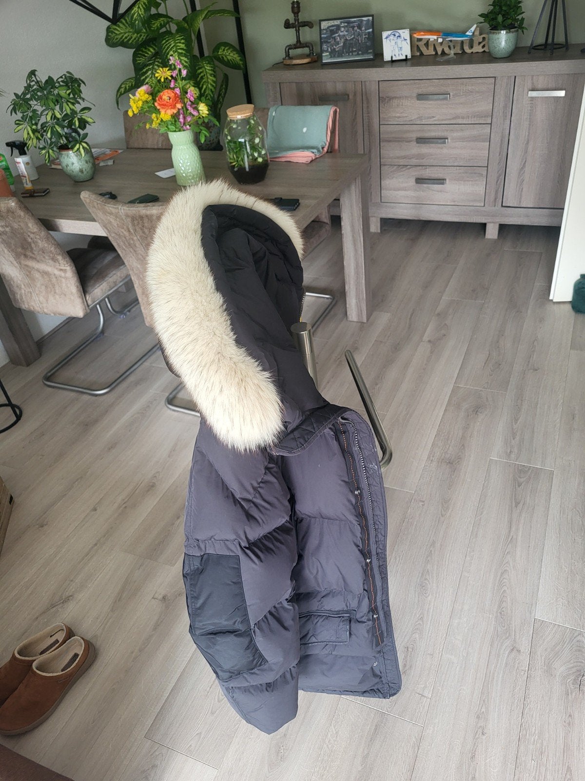 Parajumpers jas met bontkraag - Maat 3XL, Kleding | Heren, Zwart, Ophalen of Verzenden, Gedragen, Overige maten