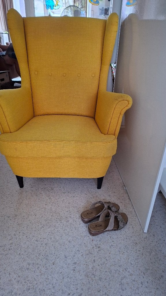 Ikea stoel geel, Ophalen, Gebruikt, 75 tot 100 cm, Stof