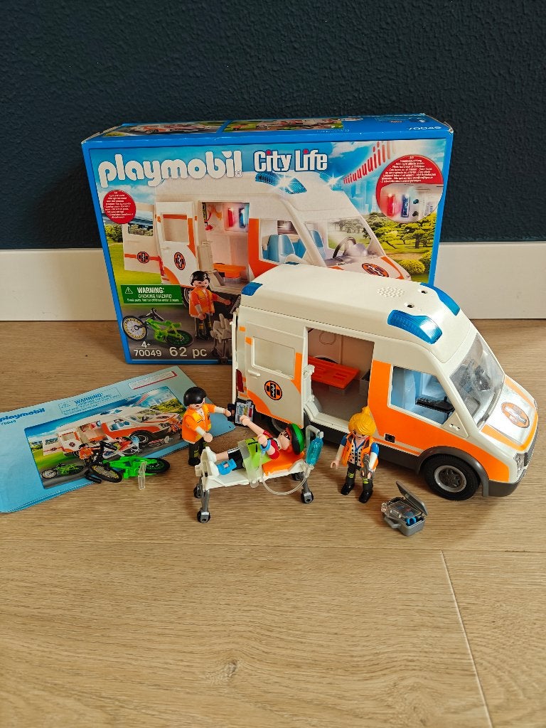Playmobil City Life Ambulance (set 70049), Kinderen en Baby's, Ophalen, Complete set, Voertuig, Zo goed als nieuw
