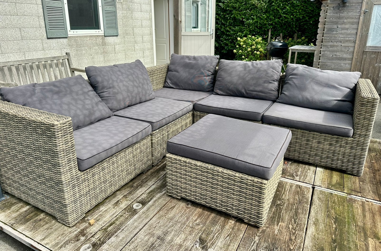 Exotan loungeset 6 delig, Tuin en Terras, Tuinsets en Loungesets, Ophalen, Gebruikt, Kunststof, 5 zitplaatsen