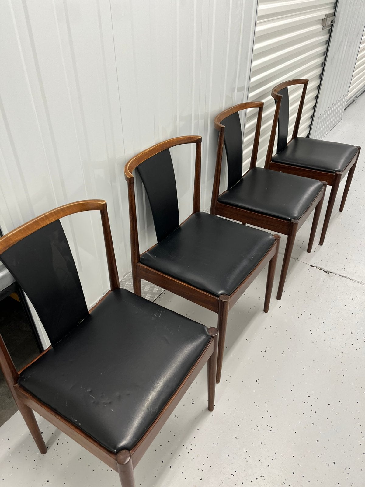 4 jaren 60 vintage design casala stoelen, Ophalen, Vintage jaren 60, Gebruikt, Zwart