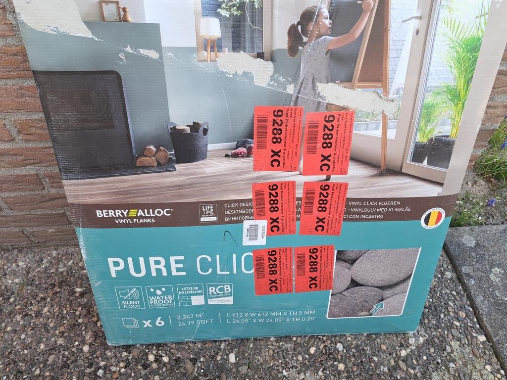 Vinyl clic tegels, pvc vloer, Ophalen, Nieuw, Minder dan 50 cm