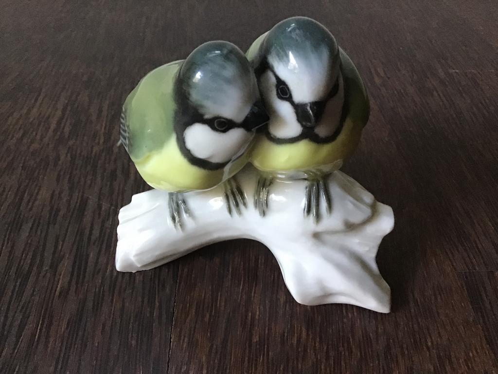 Hutchenreuter - porseleinen koolmezen op tak, Ophalen of Verzenden