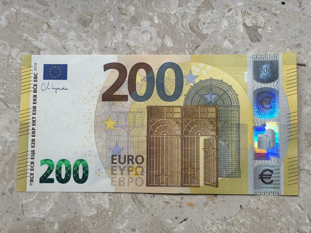 € 200 euro biljet UNC 2019 Lagarde, Postzegels en Munten, Bankbiljetten | Europa | Eurobiljetten, Los biljet, Overige landen, 200 euro