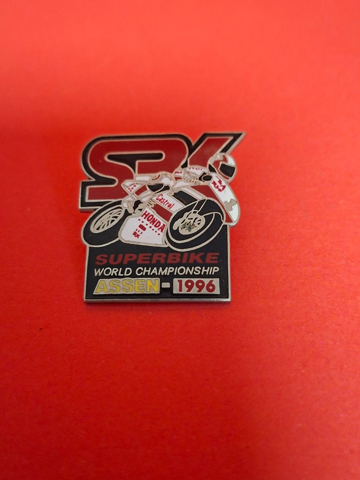 Motor Pin WK SUPERBIKE ASSEN 1996, Verzamelen, Speldjes, Pins en Buttons, Ophalen of Verzenden, Zo goed als nieuw, Sport