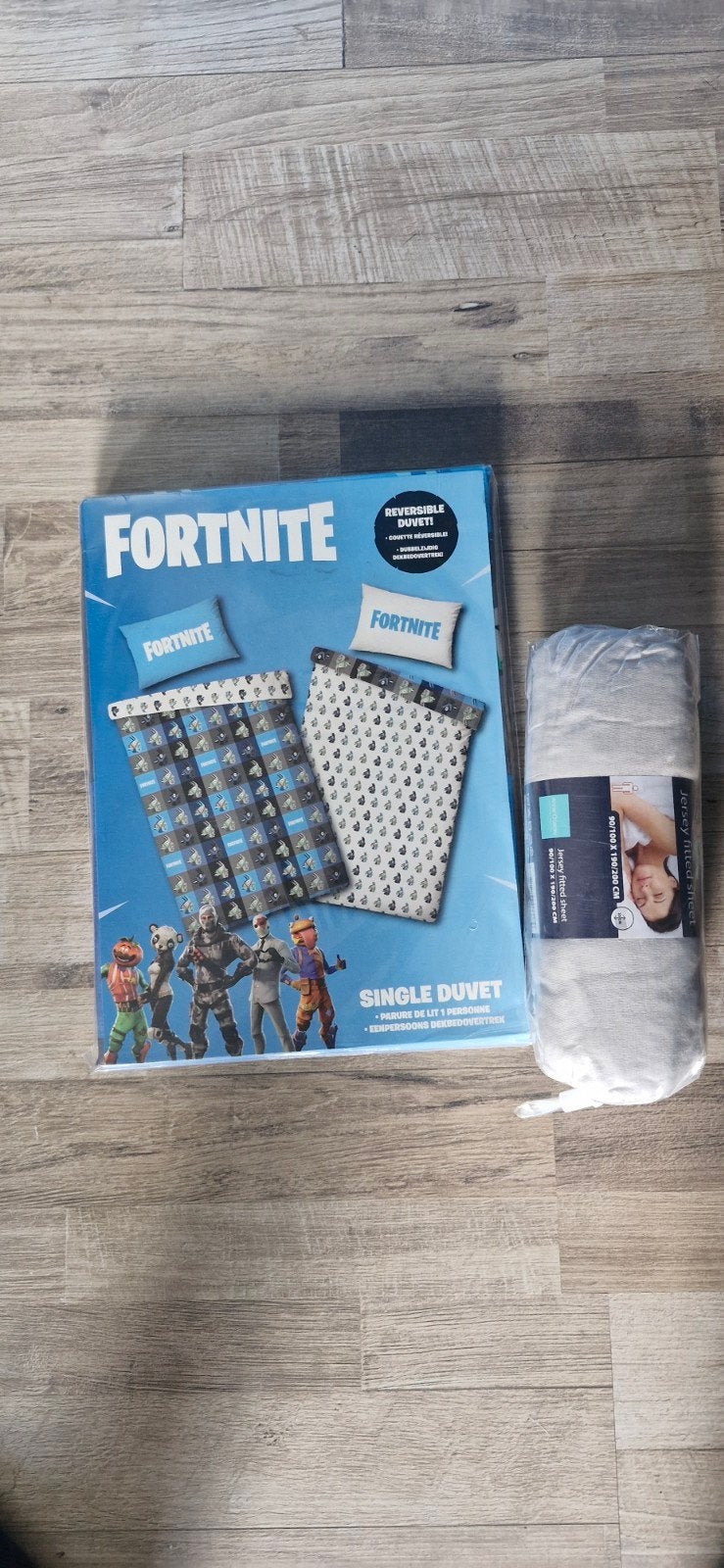 Nieuw Fortnite dekbedovertrek en hoeslaken (eenpersoons), Eenpersoons, Blauw, Dekbedovertrek, Nieuw
