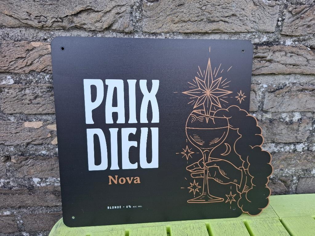 Reclamebord Paix Dieu bier, Ophalen of Verzenden, Nieuw, Reclamebord, Plaat of Schild, Overige merken