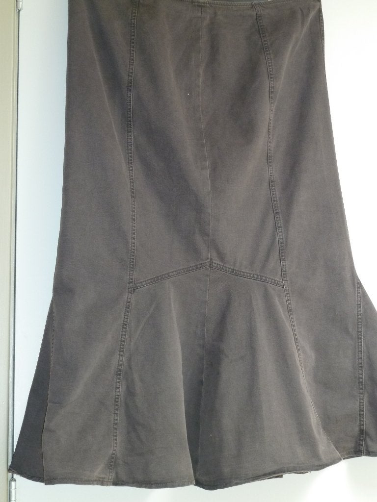 Donkerbruine rok maat 46 merk Riani, Kleding | Dames, Rokken, Bruin, Verzenden, Riani, Maat 46/48 (XL) of groter