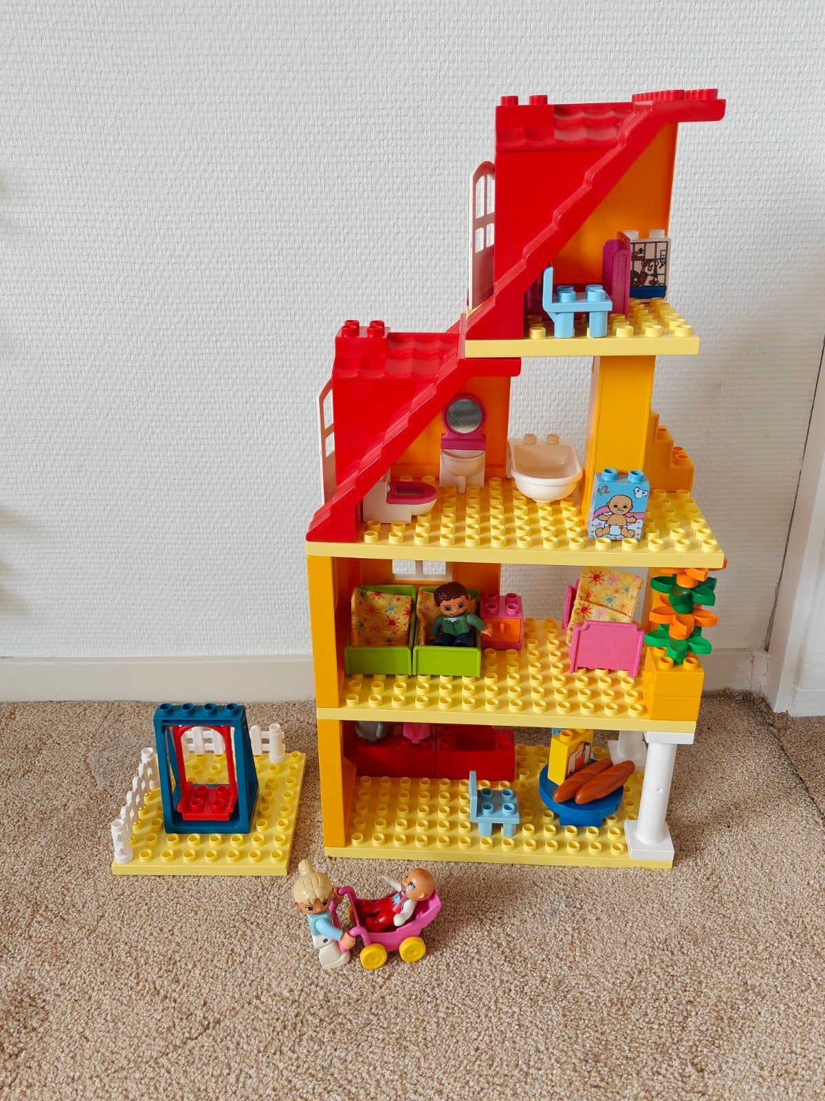 Lego Duplo 5639 Poppenhuis met figuren en accessoires, Gebruikt, Ophalen of Verzenden, Inclusief minifiguren, Duplo