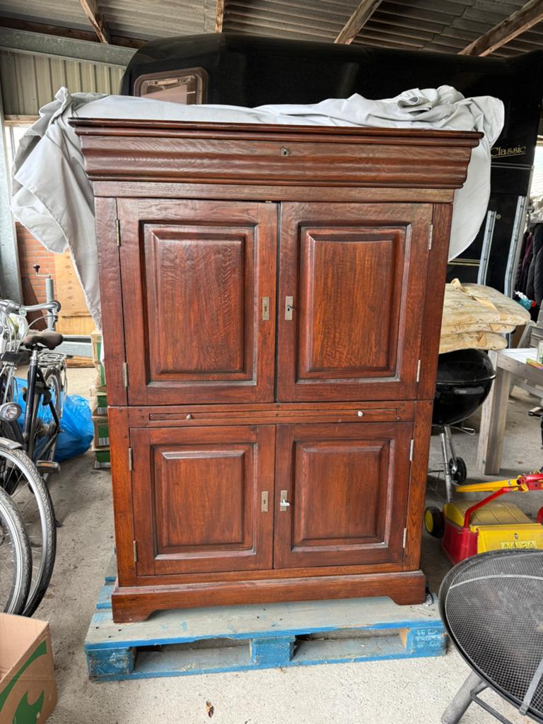 Eikenhouten kast / computerkast, Antiek en Kunst, Antiek | Meubels | Kasten, Ophalen