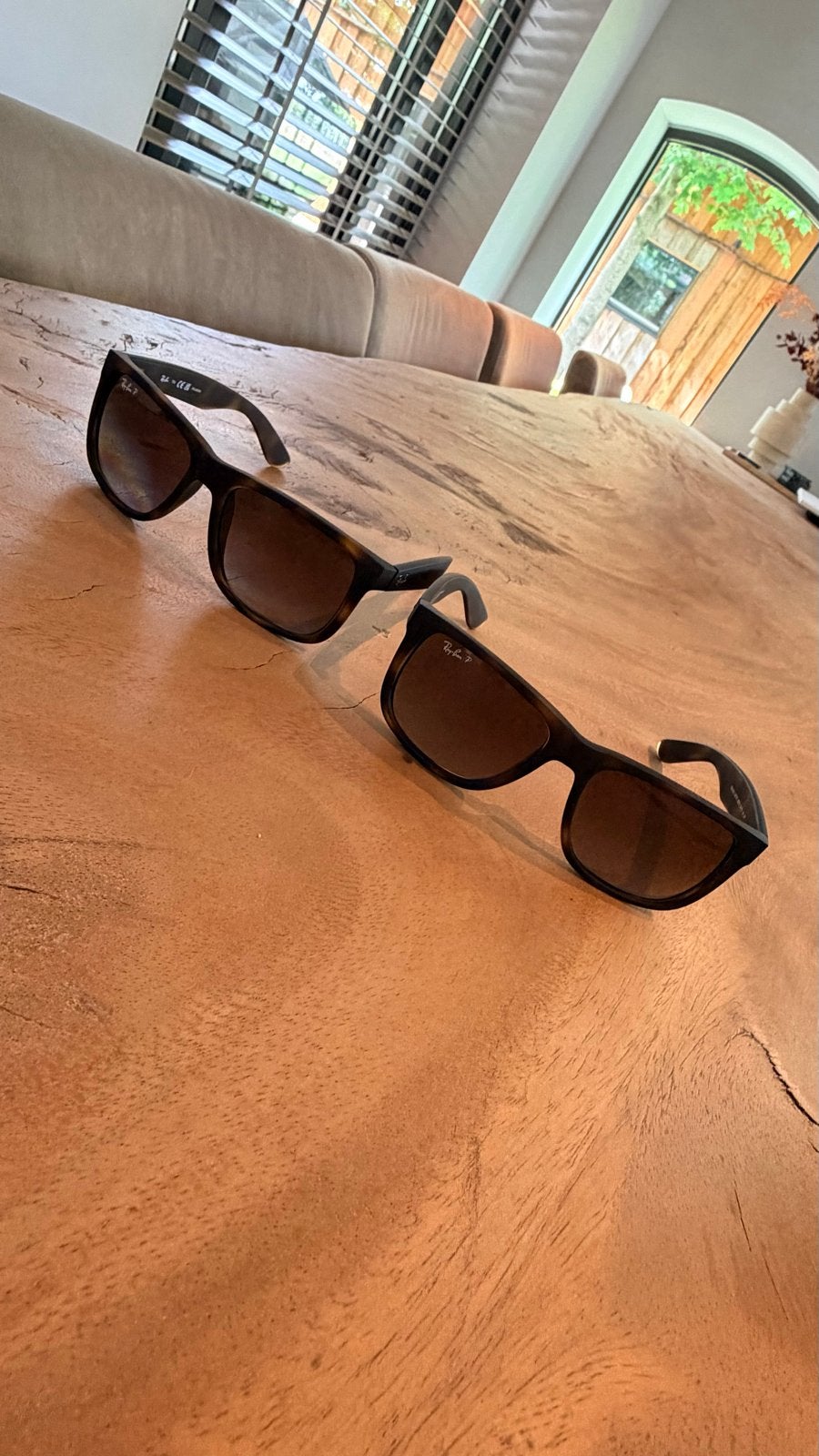 Ray-Ban zonnebrillen Justin 4164 bruin gepolariseerd, Sieraden, Tassen en Uiterlijk, Ophalen, Zonnebril, Bruin, Zo goed als nieuw