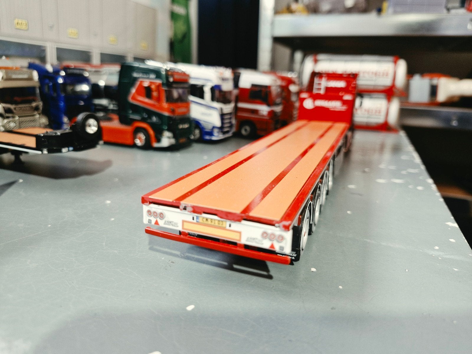 Scania met platte trailer rygaard wsi, Ophalen of Verzenden, Zo goed als nieuw, Bus of Vrachtwagen, Wsi