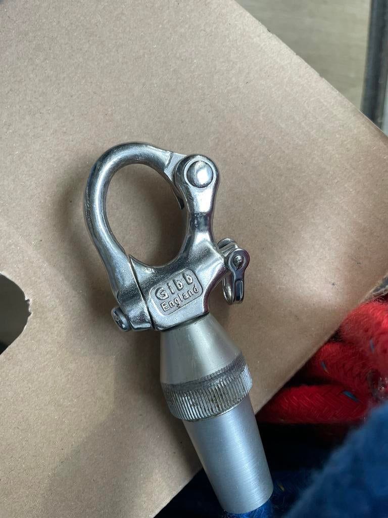 Gibb RVS Snapsluitingen Set van 6 zware 14mm Schoten, Watersport en Boten, Ophalen of Verzenden, Gebruikt, Tuigage en Masten, Zeilboot of Motorboot