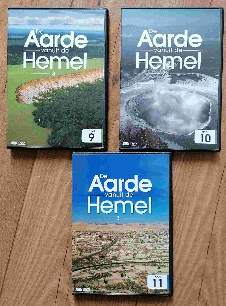 3 DVD's De Aarde vanuit de Hemel deel 9, 10 en 11, Alle leeftijden, Ophalen of Verzenden, Zo goed als nieuw