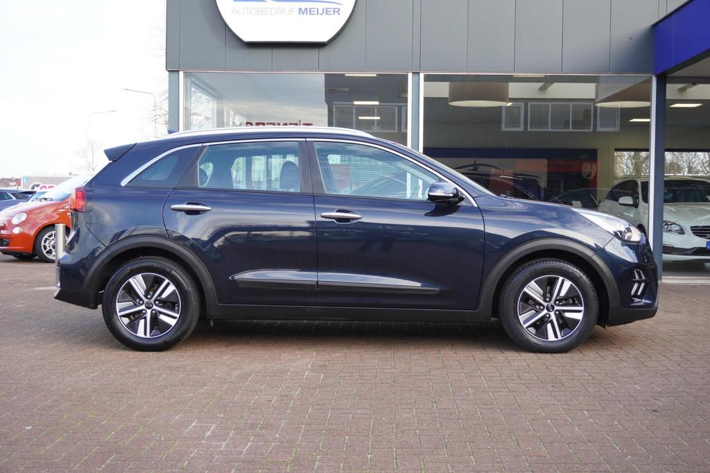 Kia Niro 1.6 GDi Hybrid DynamicLine | Automaat | Navigatie |, Auto's, Gebruikt, Blauw, Leder en Stof, Adaptive Cruise Control