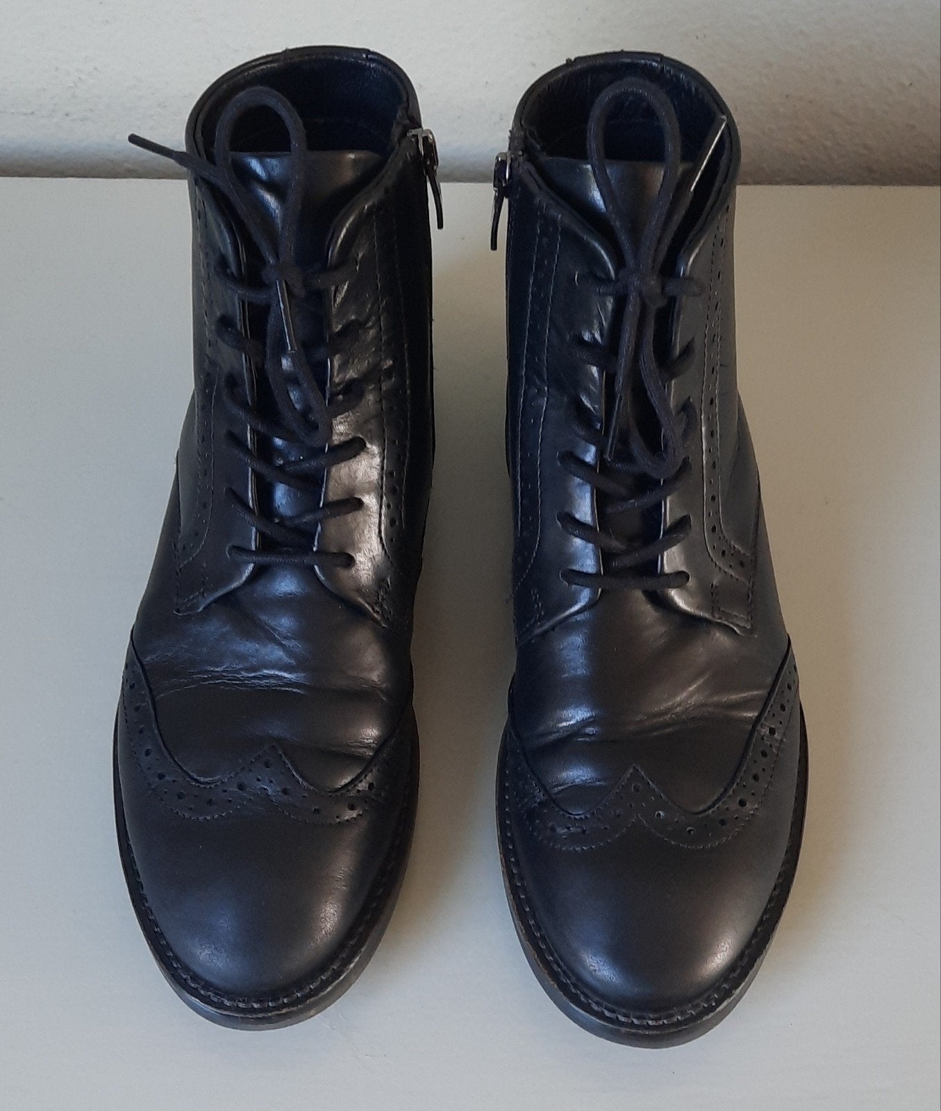 Mooie leren Ecco schoenen maat 40, Ecco, Zwart, Lage of Enkellaarzen, Ophalen of Verzenden