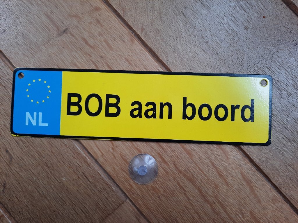 Kentekenplaat - BOB aan boord - nieuw -, Ophalen of Verzenden, Nieuw