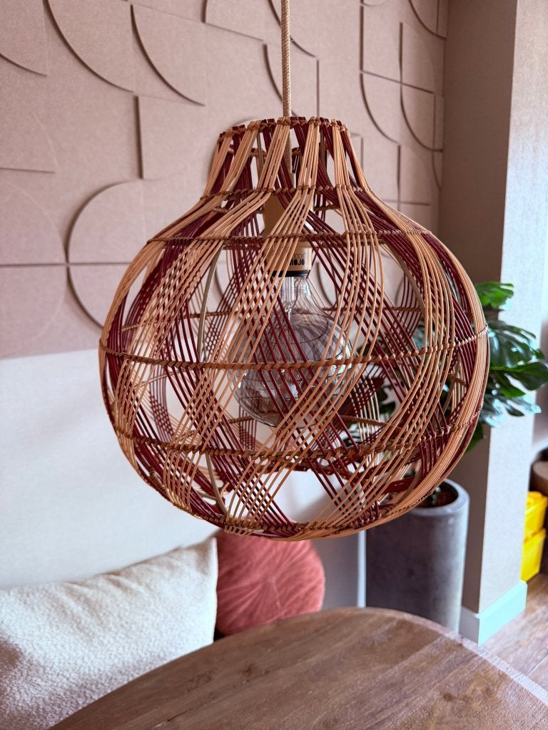 Good&Mojo Hanglamp Mendoza - Naturel - Ø35cm, Ophalen, Nieuw, Overige materialen, E27 (groot)