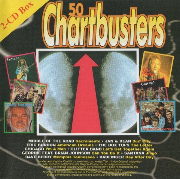 50 Chartbusters 2XCD, Verzenden, Zo goed als nieuw, Pop, Album