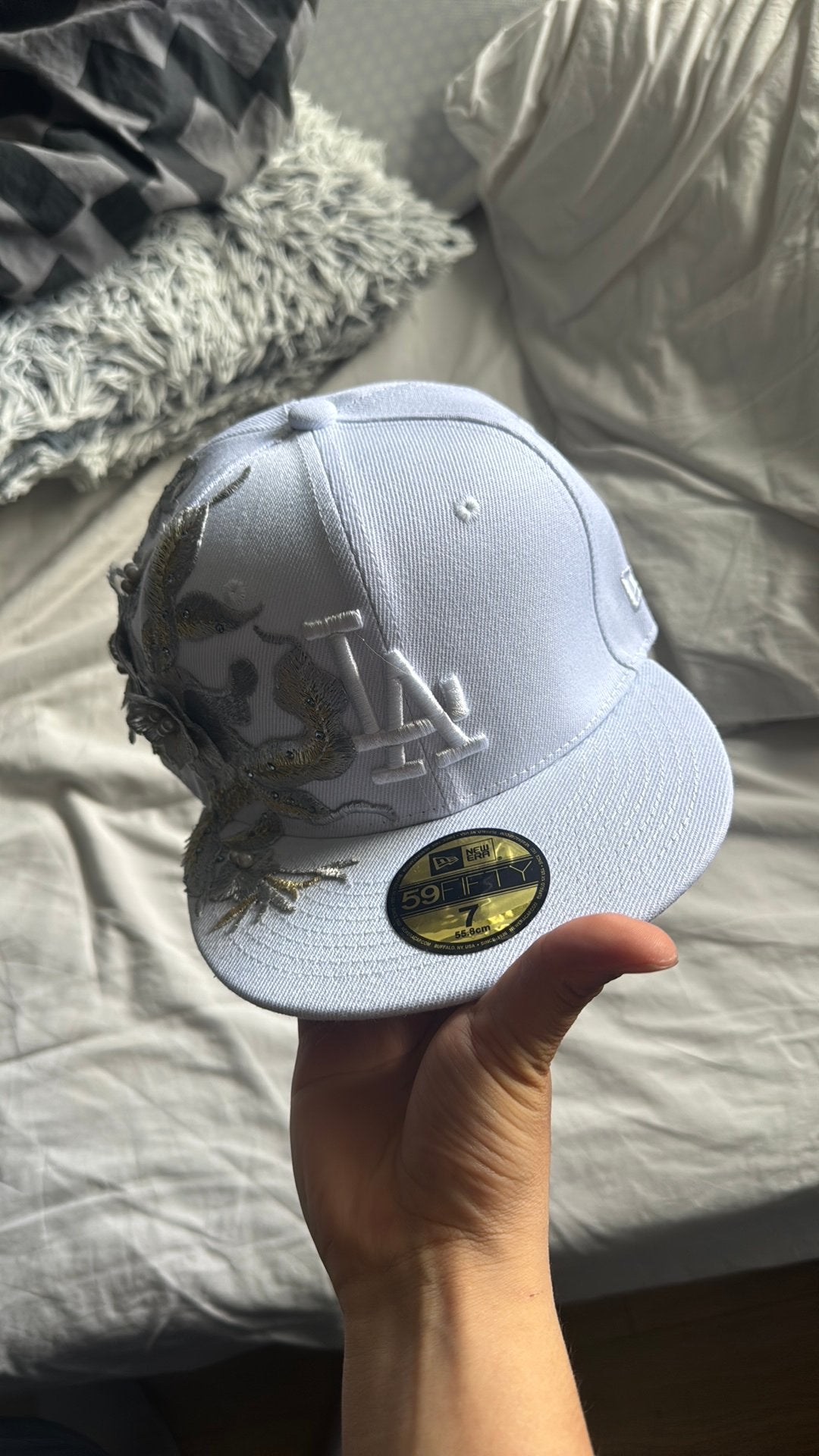 New era white 7, Kleding | Heren, Hoeden en Petten, Verzenden, Zo goed als nieuw