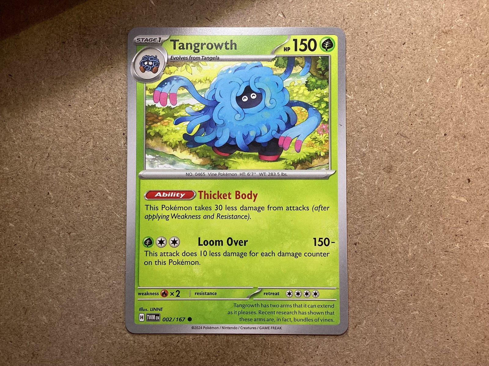 1x Tangrowth [TWM 002/167] (Near Mint), Ophalen of Verzenden, Zo goed als nieuw, Losse kaart