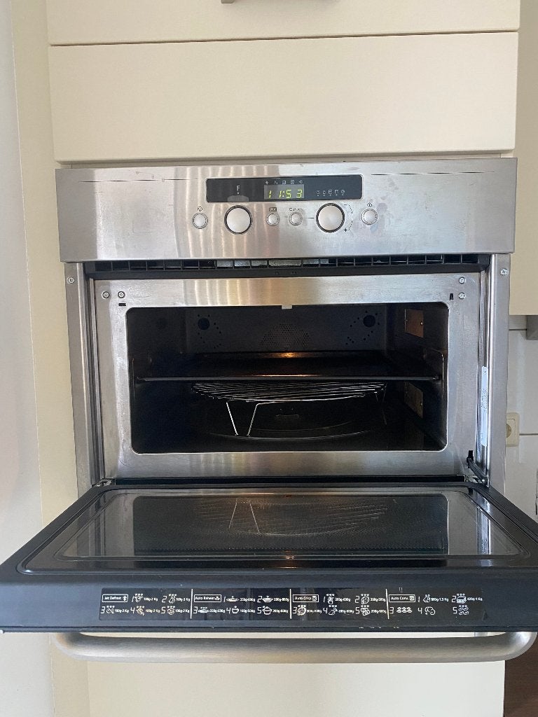 Whirlpool AMW 520/IX Inbouw Combi-oven/Magnetron, Ophalen, 45 tot 50 cm, Whirlpool, Gebruikt